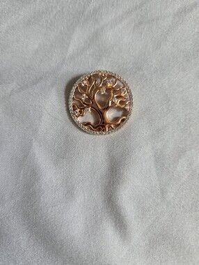 Rose Gold Tree of Life Crystal Pendant